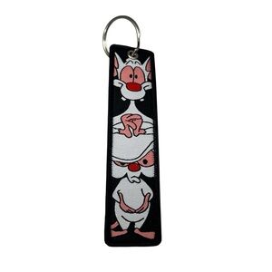 Pinky and the brain keychain